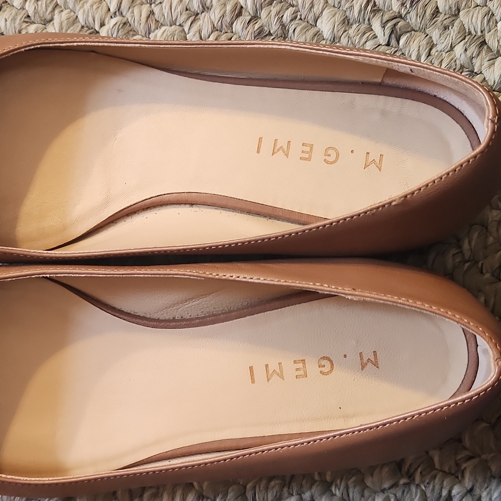 M.GEMI Fortuna Leather Flats Sz 38 - Picture 2 of 10